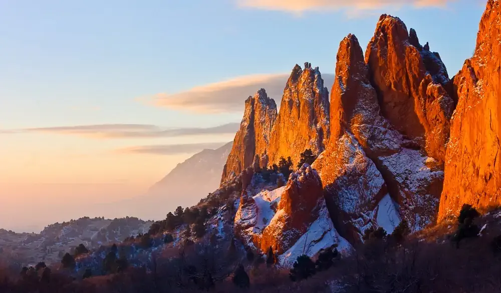 rock formations at Garden of the Gods in Colorado Springs,