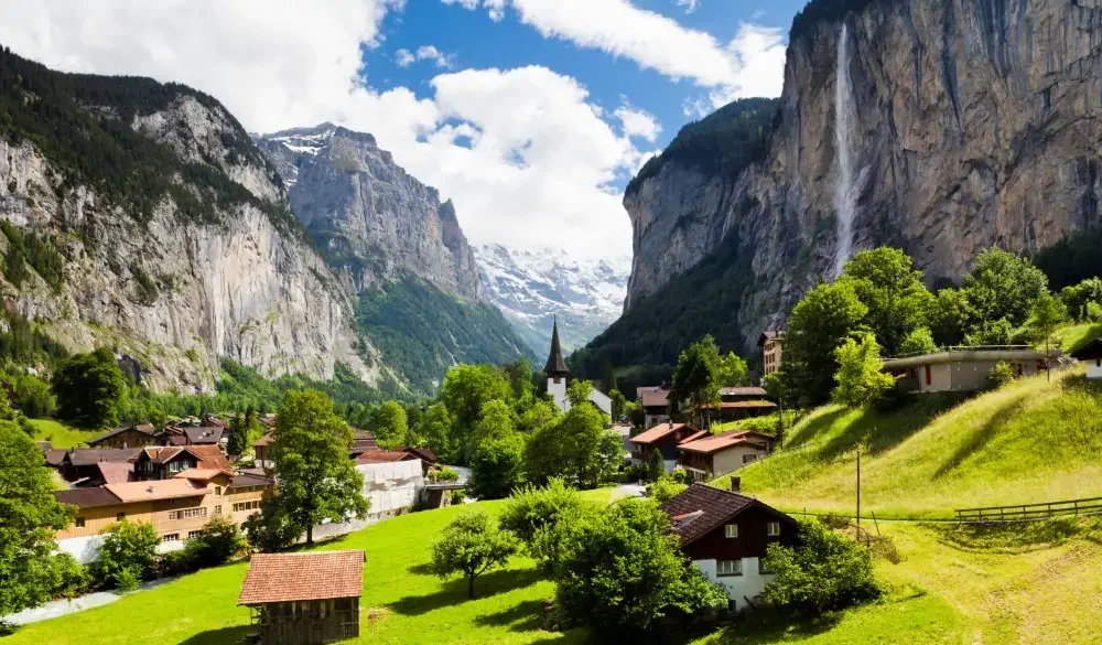 Lauterbrunnen and Staubbach Falls