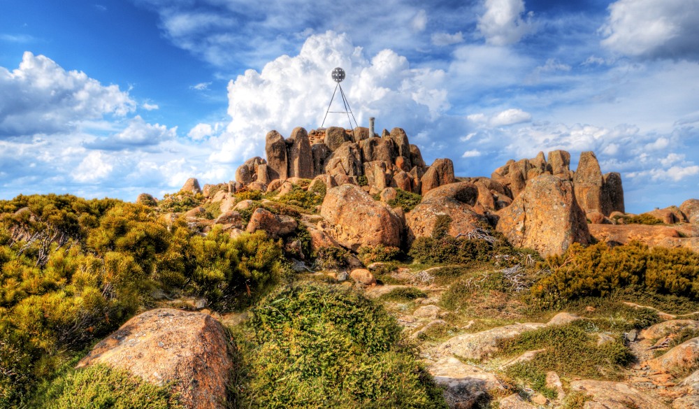 Pinnacle Rocks at Mount Wellington, Hobart, Tasmania, Australia.