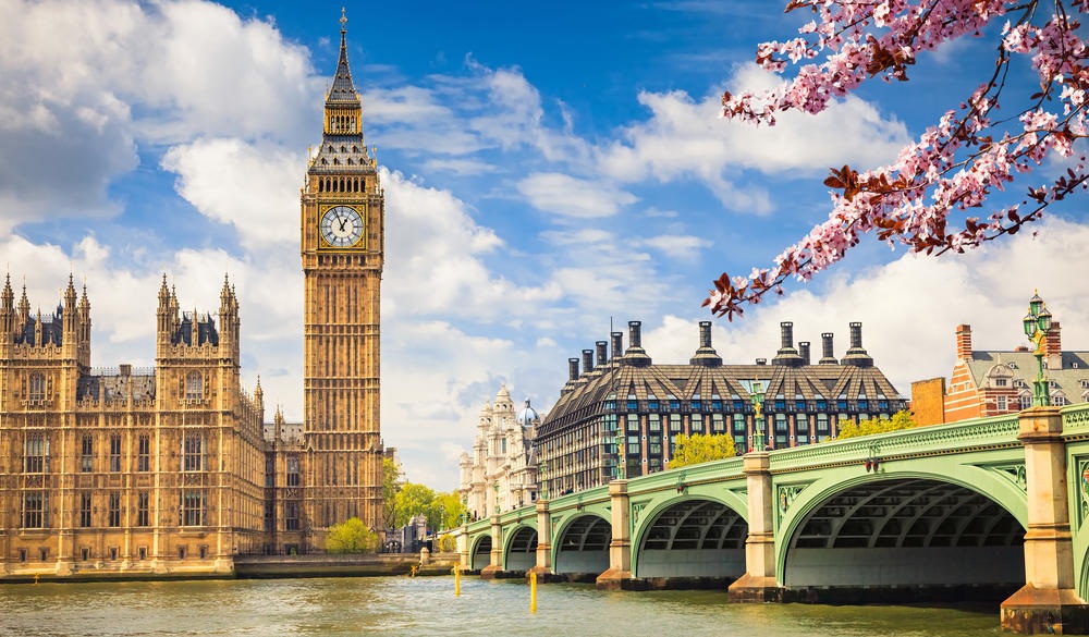 Big Ben and westminster bridge in London