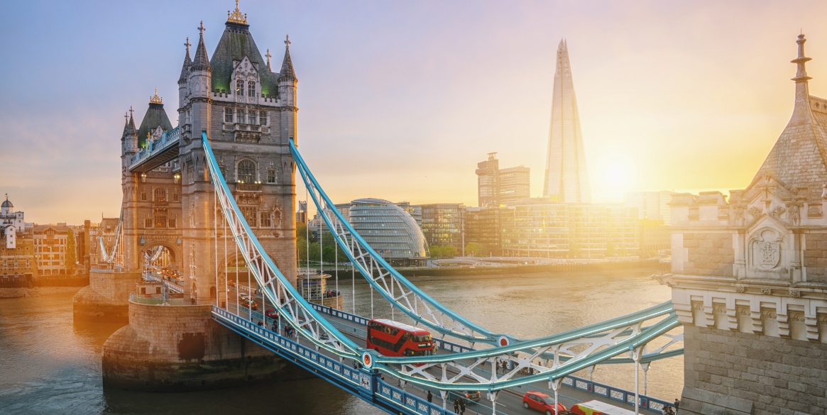 Tower Bridge Over Thames River During Sunset In City