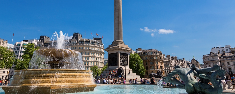 London, Trafalgar Square with Nelson's Column