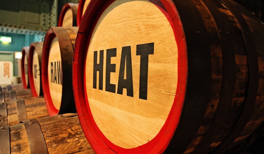 detail of barrels of beer in Guinness Storehouse brewery; Shutterstock ID 518081278