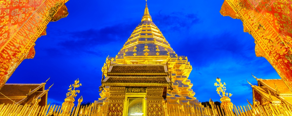 Wat Phra That Doi Suthep is tourist attraction of Chiang Mai, Thailand; Shutterstock ID 661864159