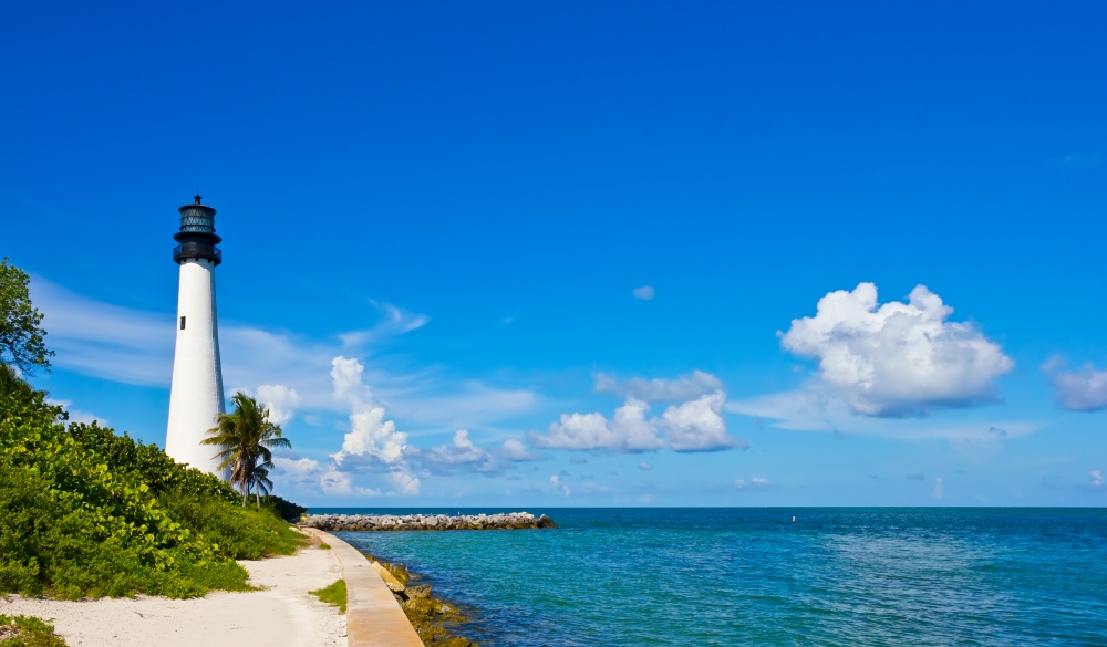 Cape Florida Lighthouse, Key Biscayne, Miami, Florida, USA; Shutterstock ID 64455076