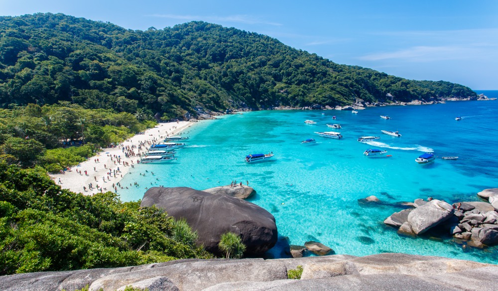 Top view of Similan island at Mu Koh Surin National Park, Phangnga Province, Thailand