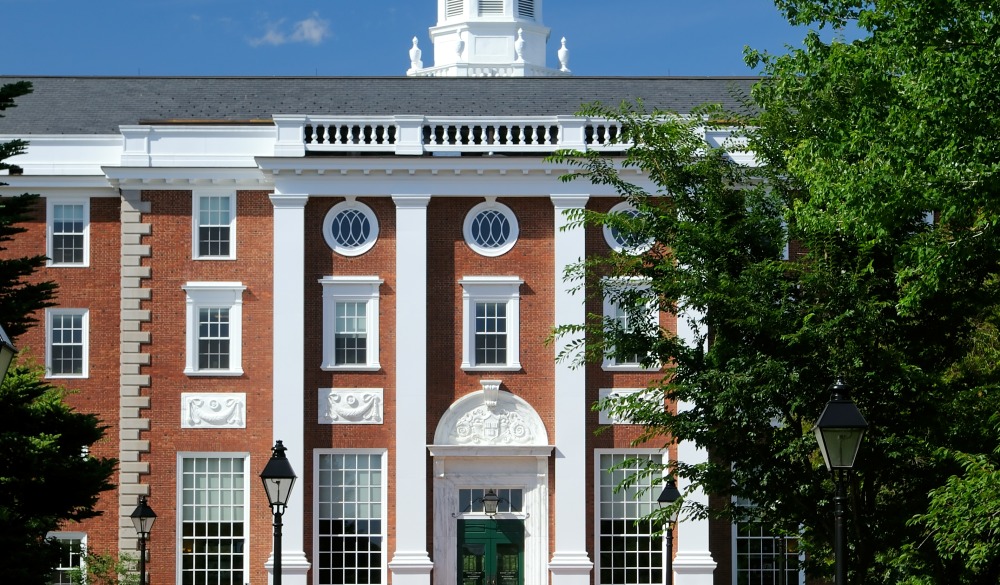 Harvard Business School. University library on US campus.