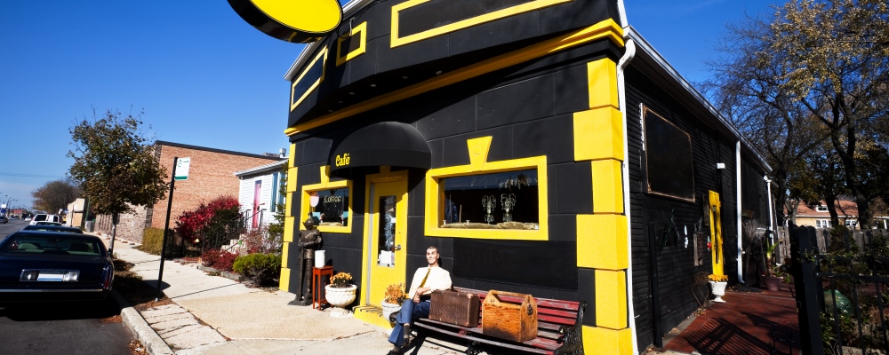 Small distinctive shop in Norwood Park, a Chicago community on the Far North Side