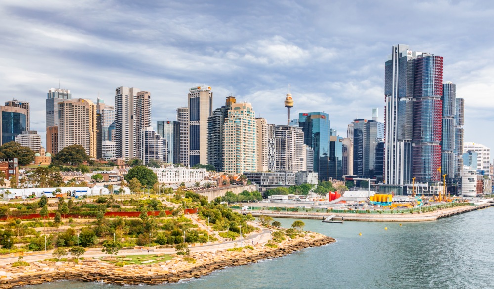 View of the newest area of harbourside development in the city