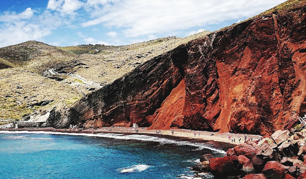 Red beach in Santorini