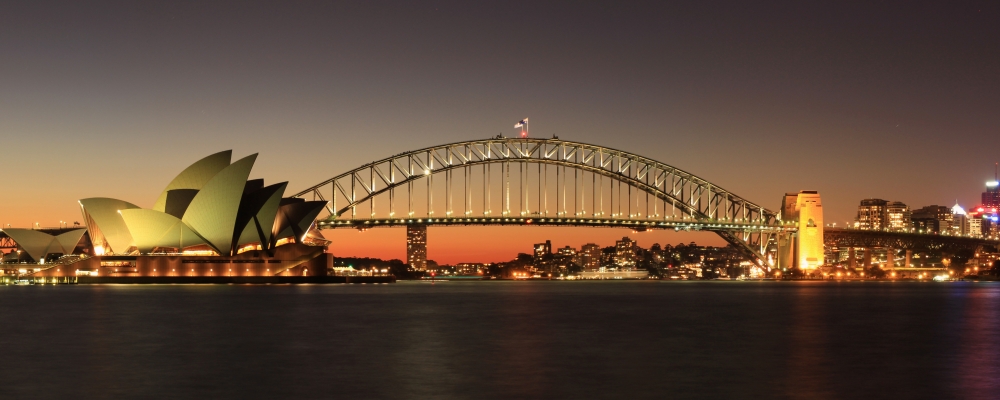 Sydney harbour bridge and Sydney Opera house