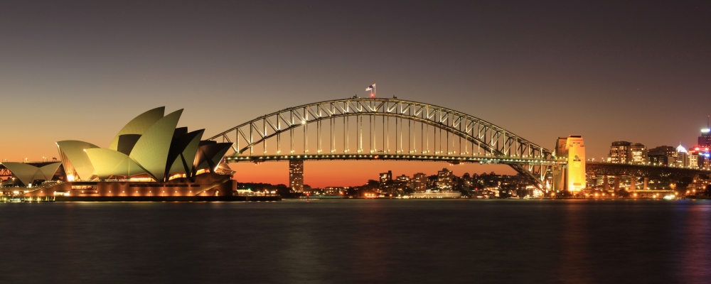 Panorama captures the Sydney Harbour, the Bridge and the famous Opera House.