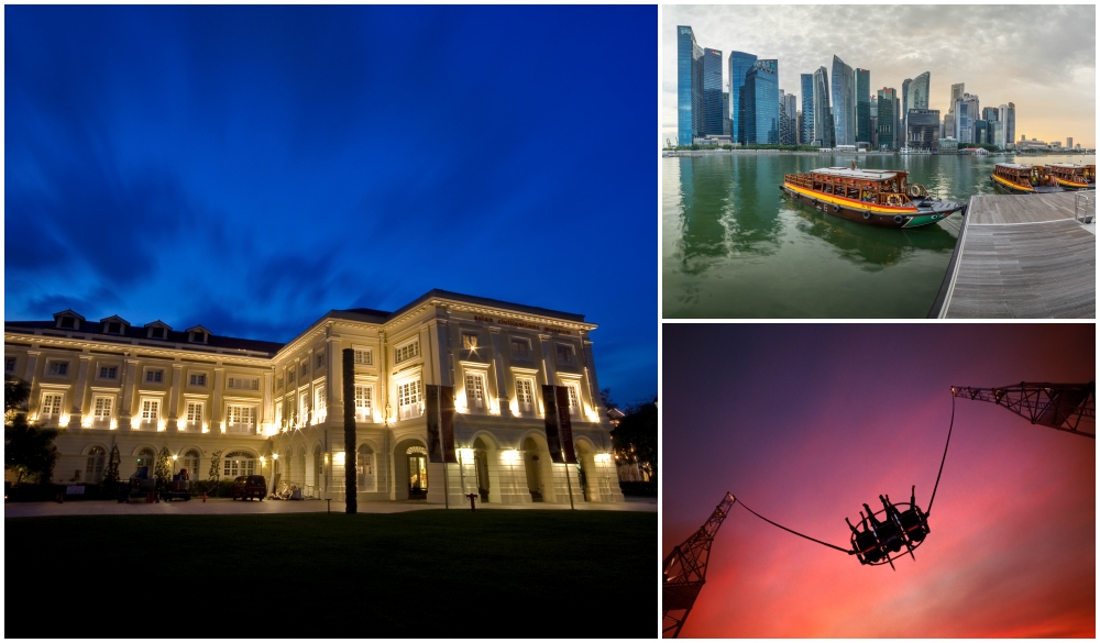 Asian Civilisations Museum, passenger boat in Marina Bay, Singapore bungee