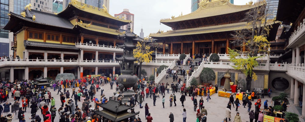 Shanghai China Jingan Buddhist temple