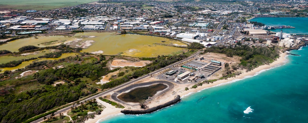 Aerial view of Kahului, Maui, 