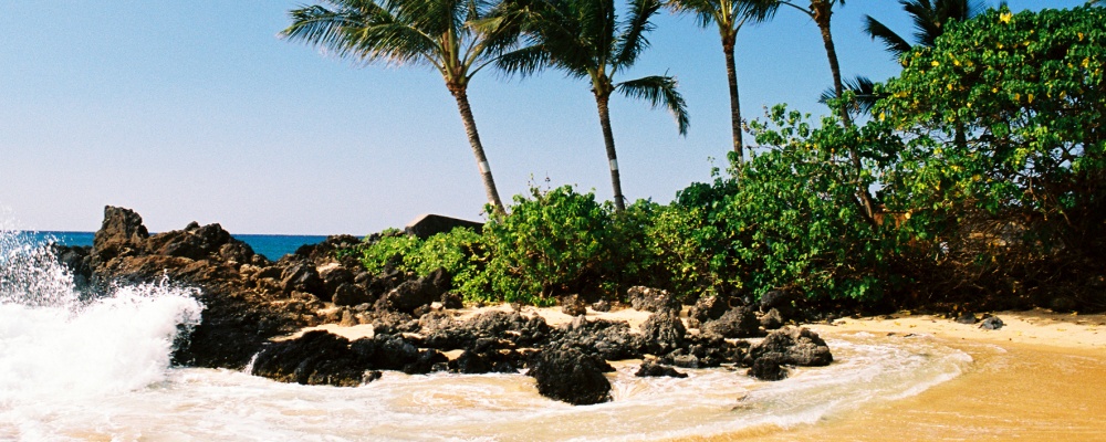 A secluded Hawaiian beach