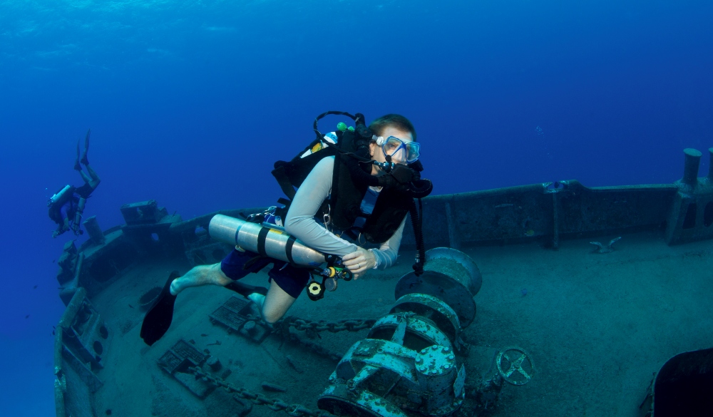 Tech Week event at Dive Tech, Cobalt Coast Resort.  Rebreather divers and underwater photography being featured.