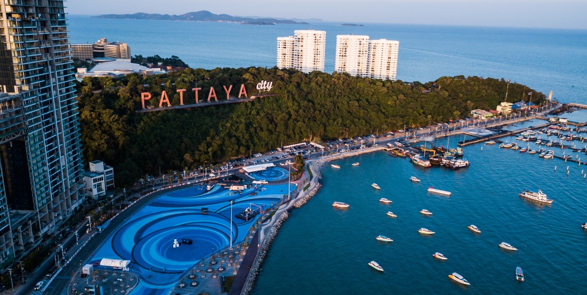 Aerial view of Pattaya , Thailand