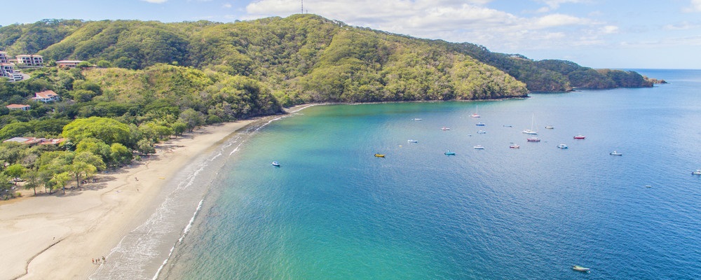 Aerial view of Playa Hermosa, Guanacaste, Costa Rica