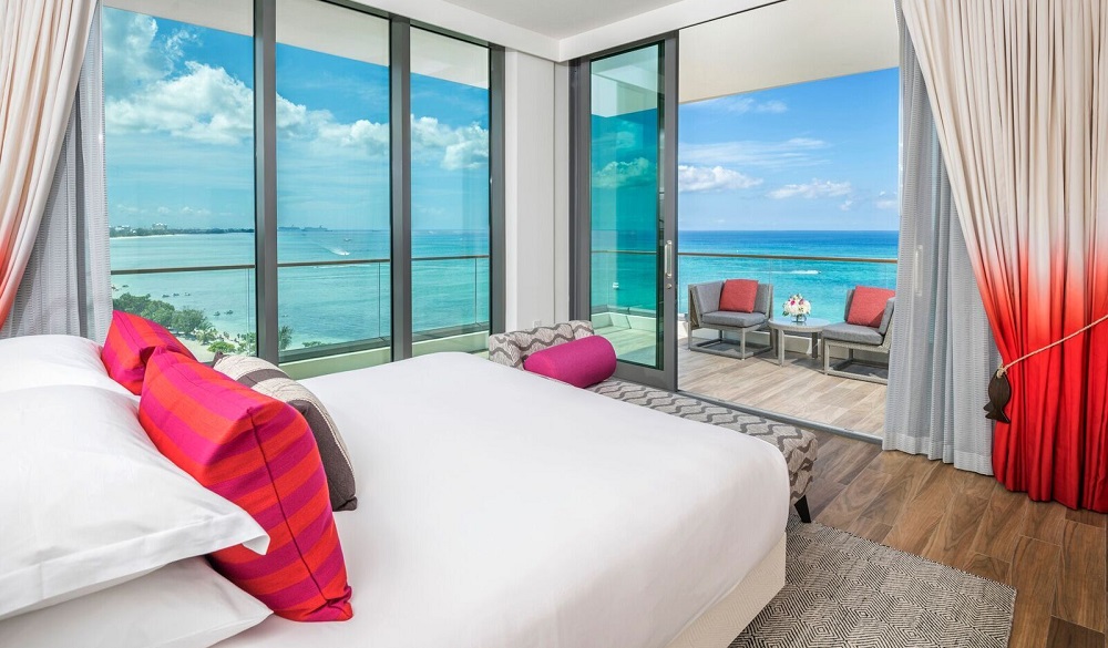 The Kimpton Seafire Resort + Spa bedroom, Caribbean resort