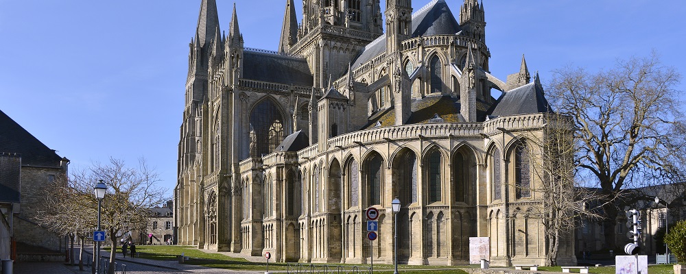 Notre Dame cathedral of Bayeux, a commune in the Calvados department in Normandy in northwestern France