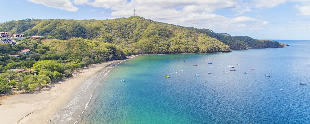 Aerial view of Playa Hermosa, Guanacaste, Costa Rica