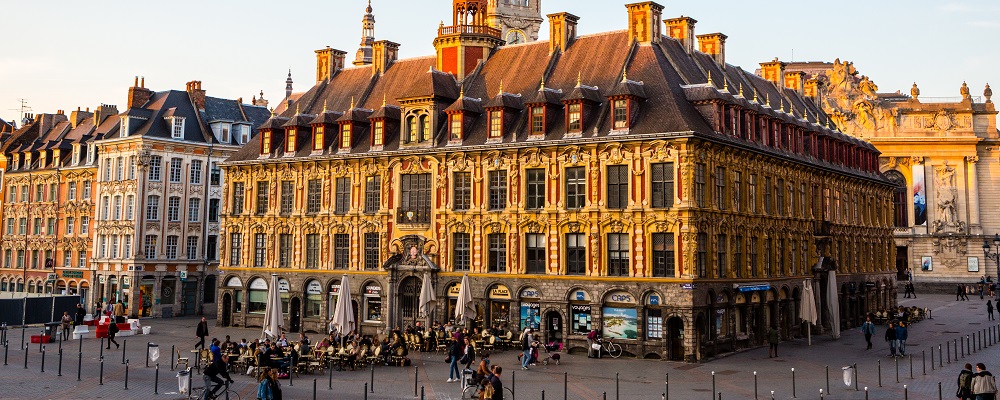 La Vieille Bourse of Lille is an ornate 17th-century renaissance stock exchange building. Today, it sits in the center of downtown Lille.