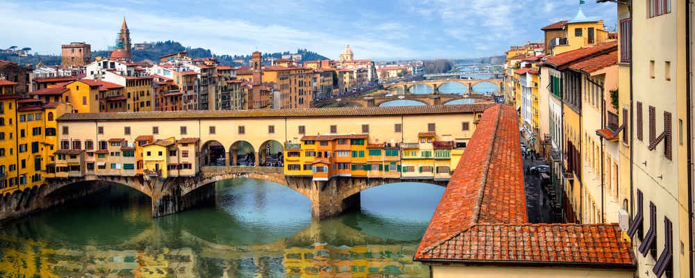 Ponte Vecchio over Arno river in Florence, Italy