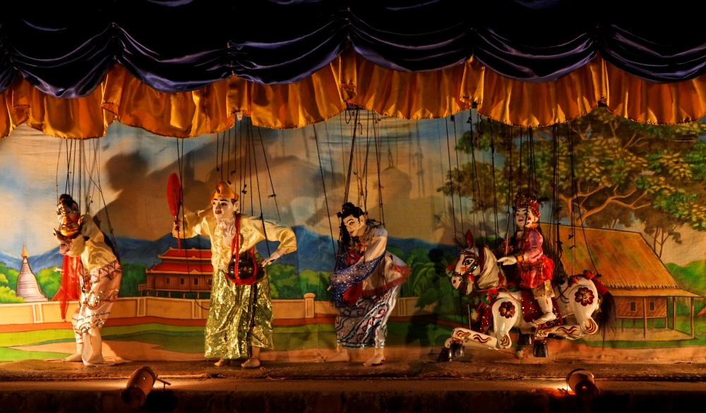 Traditional Puppet Show in a puppet theater of Bagan