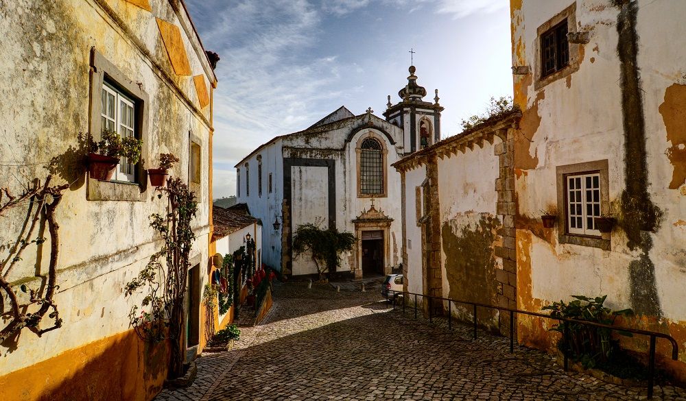 Obidos street during the day