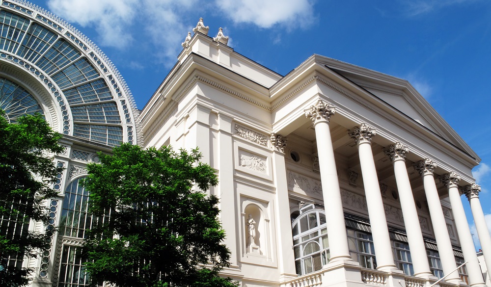 The Royal Opera House and the Floral Hall Extension at Covent Garden, London, England, UK, is the home of the Royal Opera and the Royal Ballet