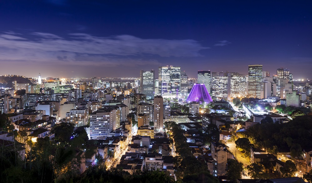 This is an image of downtown (Centro) Rio de Janeiro.