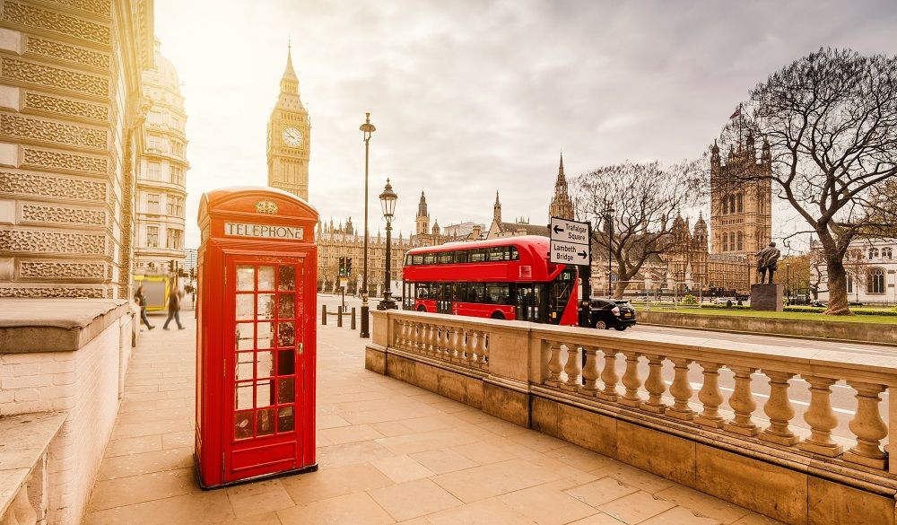 Red telephone booth London in London hotels with Sauna