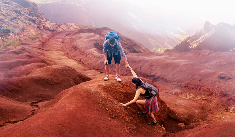 hiking in canyon, Hawaii islands to visit