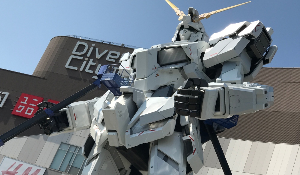 Real scale of Gundam in front of Diver’s City, Odaiba, Tokyo - 11th September 2017; Shutterstock ID 1017748585