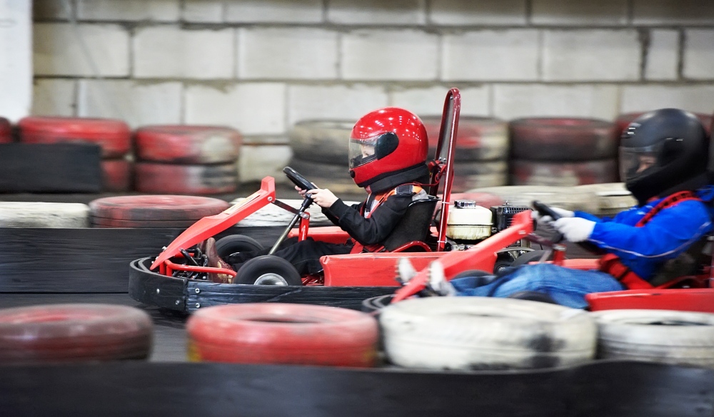 Competition for children karting indoors