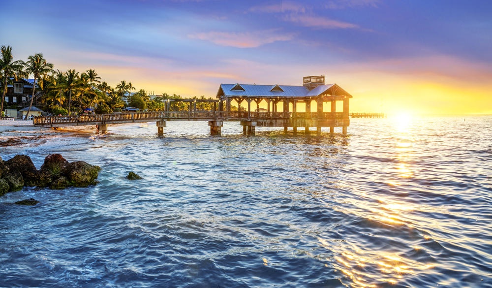 Pier at the beach in Key West, Florida USA ; Shutterstock ID 183908402