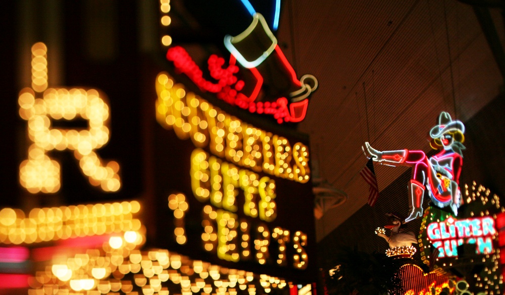 neon signs in fremont street