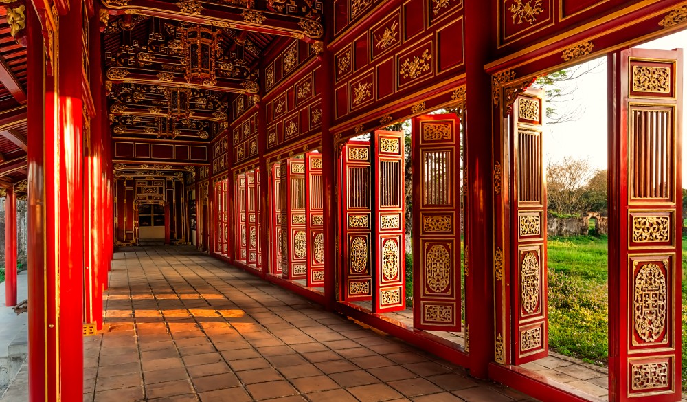 Red doors, Imperial Citadel - Vietnam