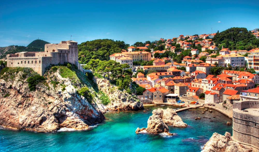 Old Fortress in Dubrovnik Harbor.