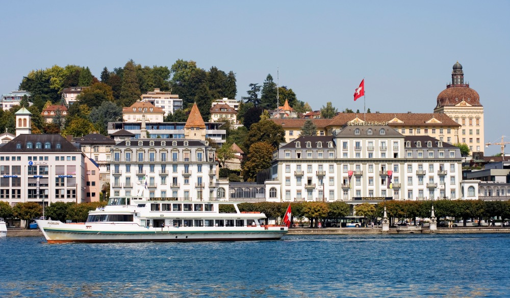 Hotel Schweizerhof at the Lake Lucerne, Switzerland, Europe