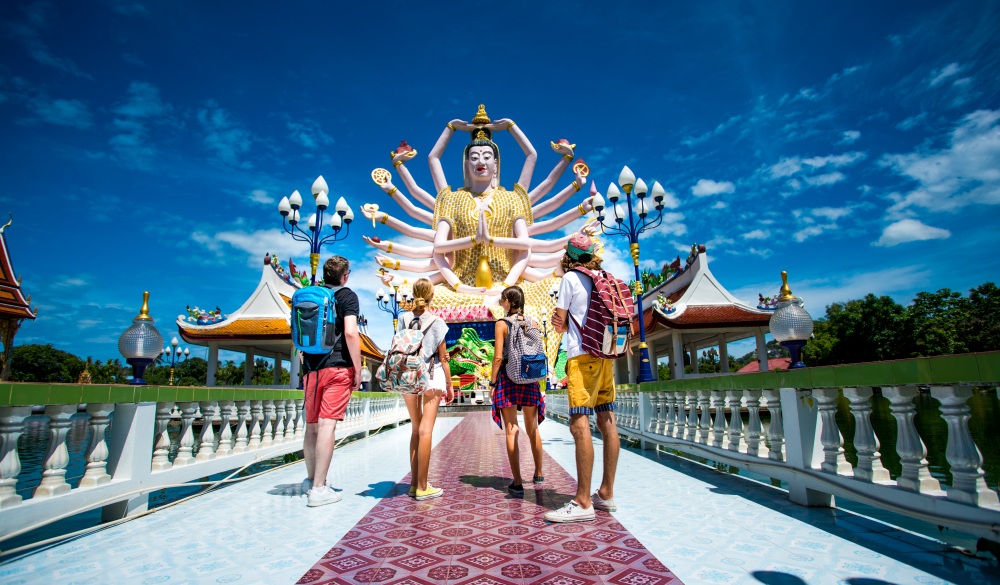 Four friends exploring Thailand