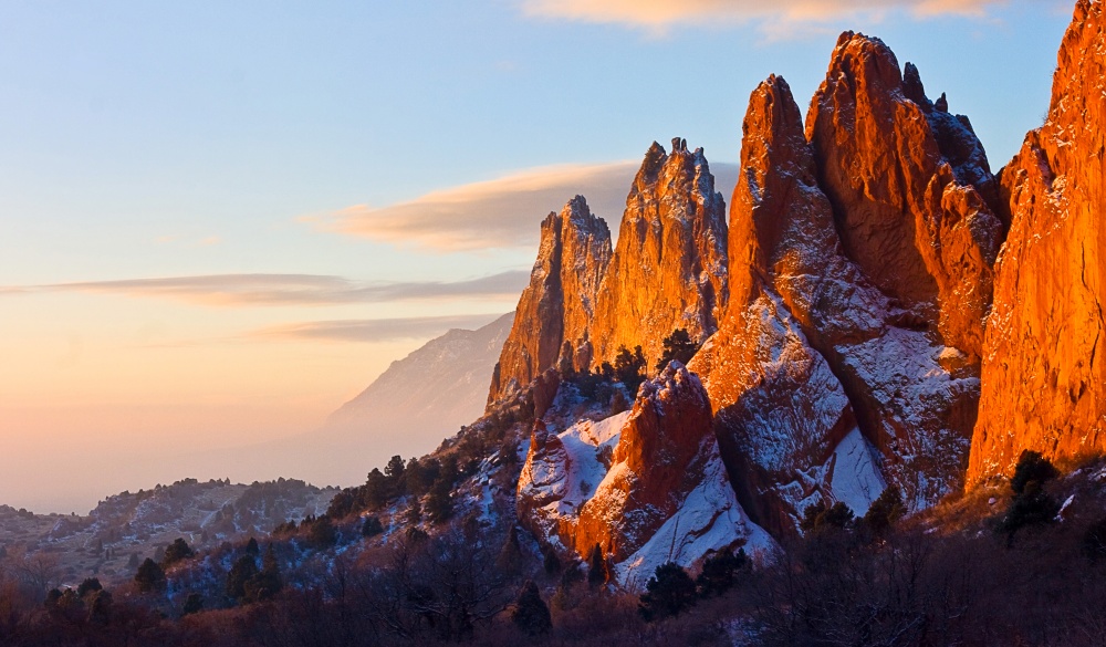 rock formations at Garden of the Gods in Colorado Springs,