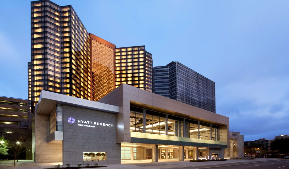 Hyatt Regency New Orleans, top hotel in central business district