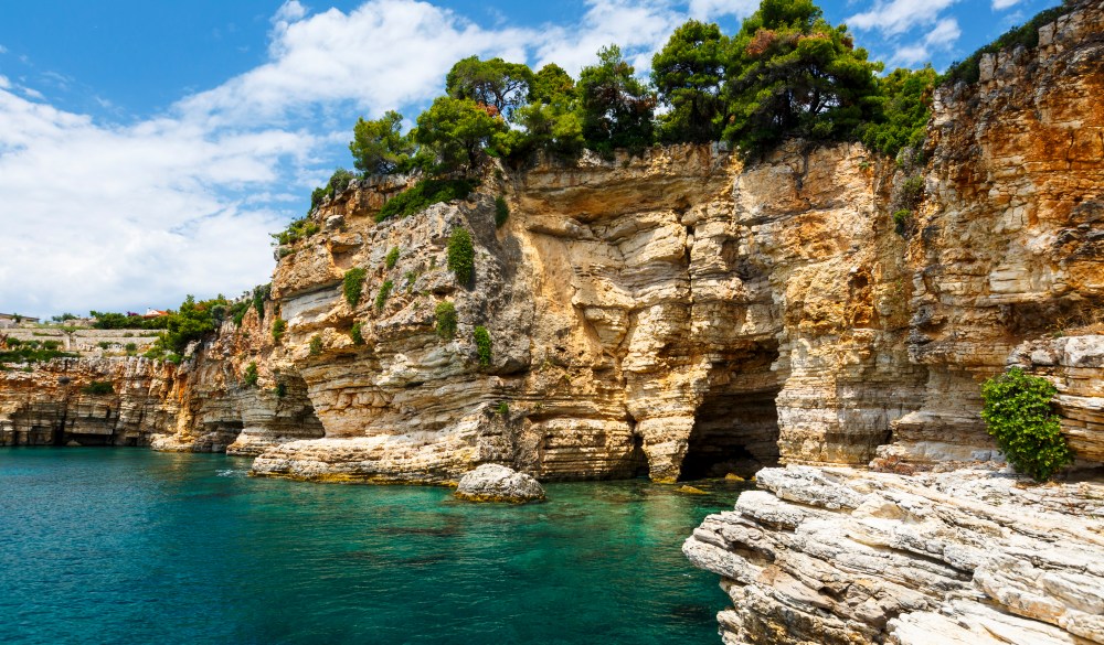 coast near Patitiri village on Alonissos island in Greece. travel gems in europe