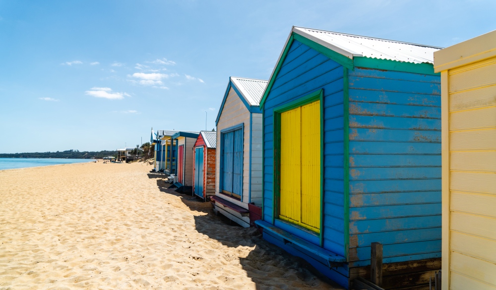 Bathing Boxes at Mornington Peninsula Beach