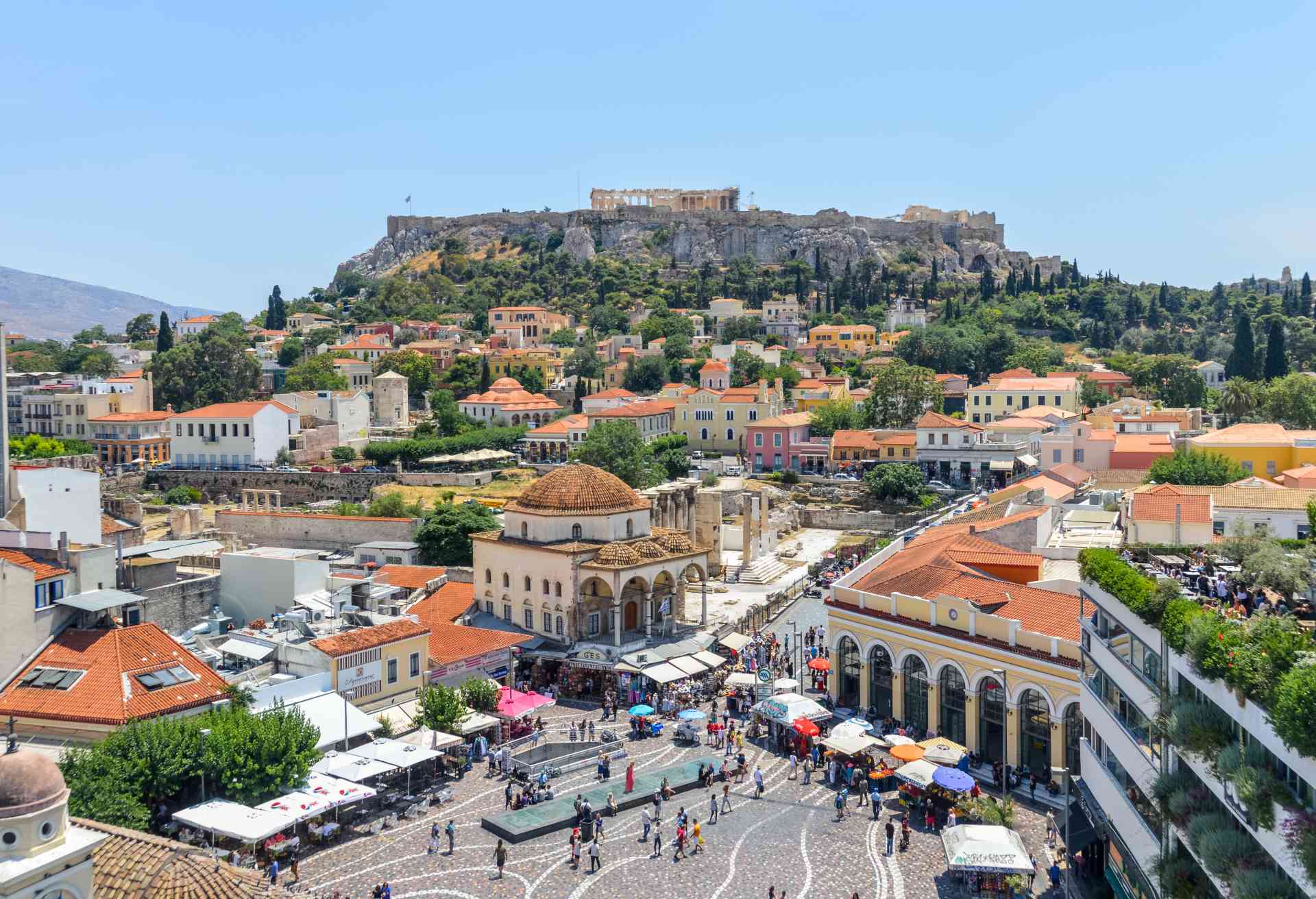 Monastiraki Square in Athens, Greece