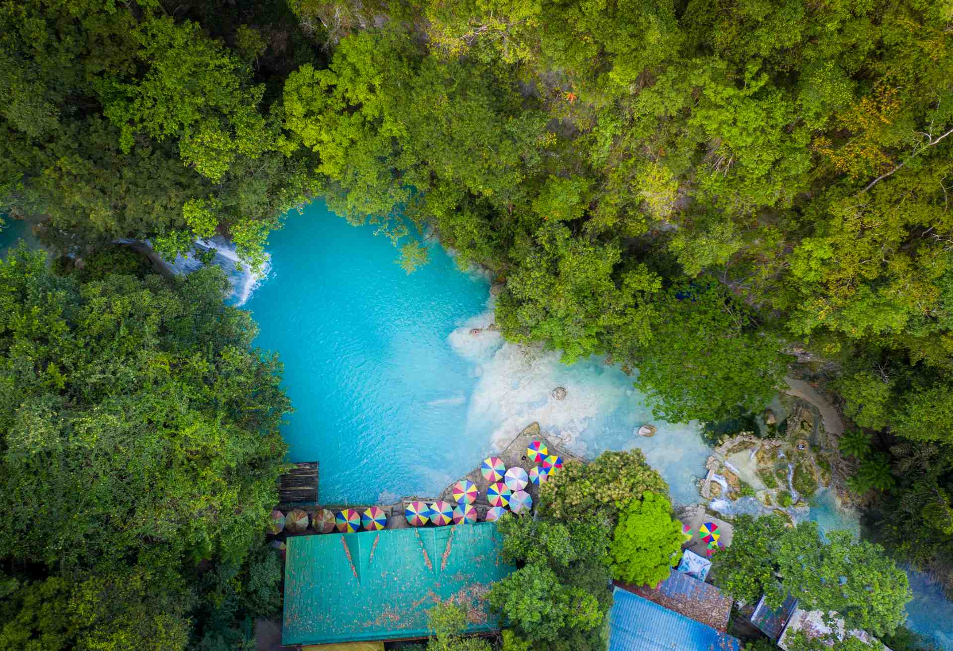 Kawasan waterfalls located on Cebu Island