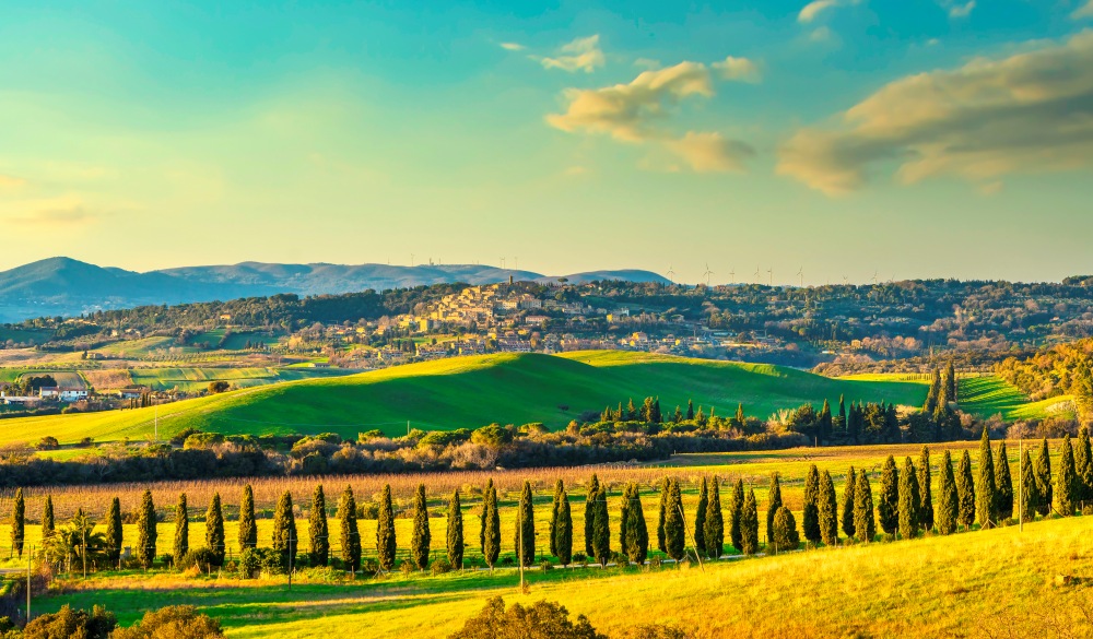 Sunset landscape in Maremma countryside, hidden travel gems