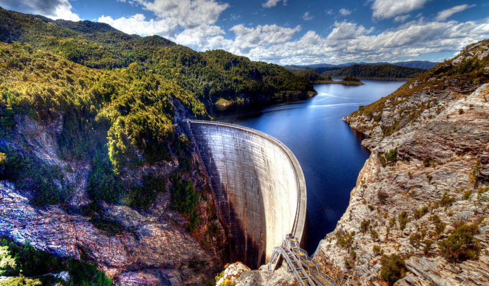Gordon dam in Tasmania